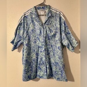 Adidas Blue Island Club Resort Shirt Size XL